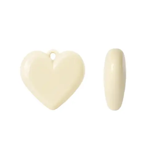 [15488] Dije corazón abaco chicle 3x3.5cm beige x und
