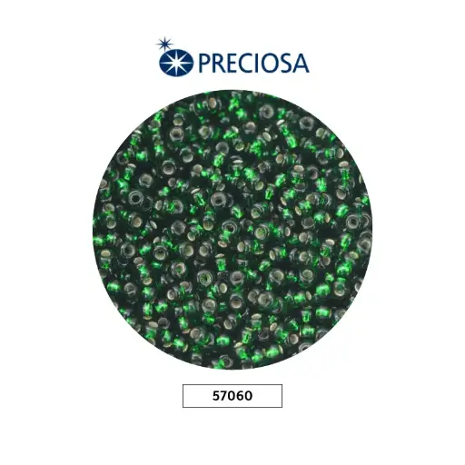 [11631] Mostacilla checa preciosa 10/0 2mm 57060 verde brillante x 500g