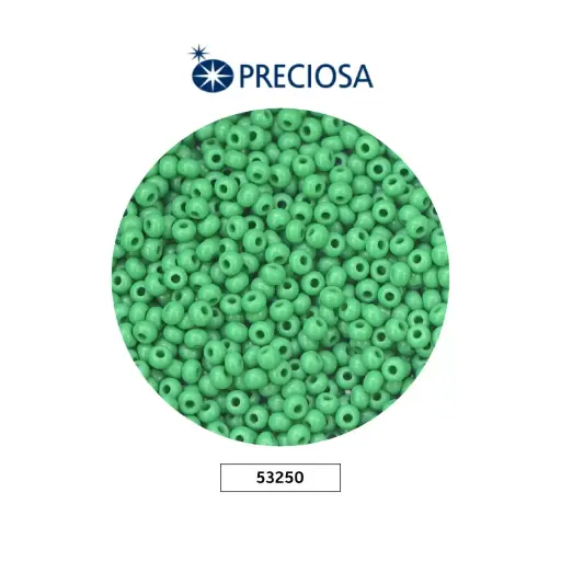 [10103] Mostacilla checa preciosa 10/0 2mm 53250 OP verde x 500g