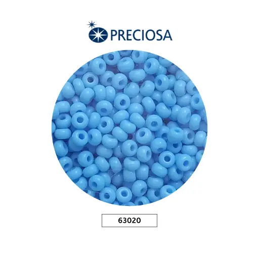 [29436] Mostacilla checa preciosa 2mm 63020 OP azul claro x 500g