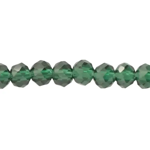 [02750] Murano rondela facetada 2mm verde pino 12 x 145 unds