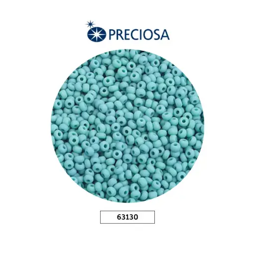 [32130] Mostacilla checa preciosa 10/0 2mm 63130 verde turqueza x 500g