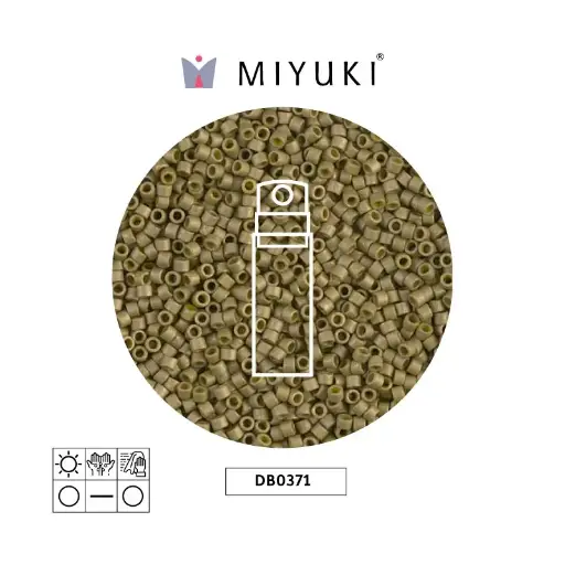 [32183] Miyuki delica 11/0 DB0371 opaco dorado verde sati x 10g