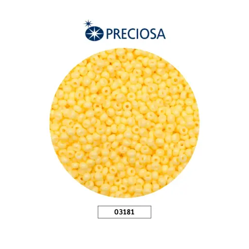 [10021] Mostacilla checa preciosa 10/0 2mm 03181 amarillo pastel x 500g