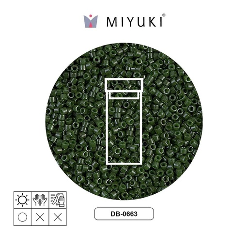 [16451] Miyuki delica 11/0 DB0663 opaco verde x 3g