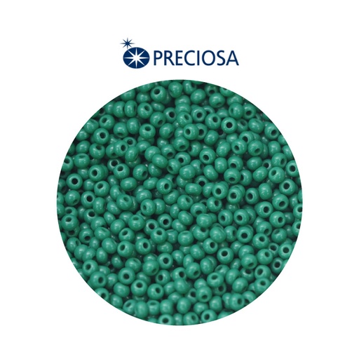 [12809] Mostacilla checa preciosa 10/0 2mm 53240 OP verde pino x 500g
