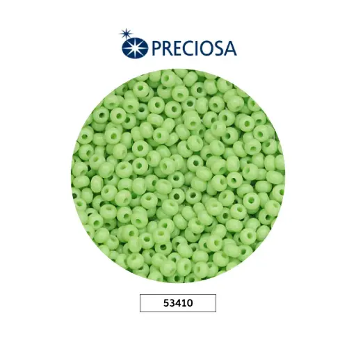 [10229] Mostacilla checa preciosa 10/0 2mm 53410 OP verde viche x 500g