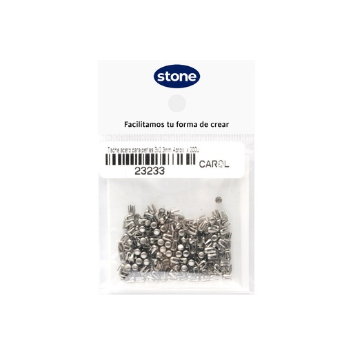 [23233] Tache acero para pegar perlas 3x2.3mm x 200unds