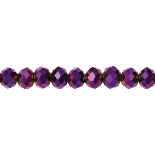 [14869] Murano rondela facetada 3mm vitrail light 135 x aprox120unds
