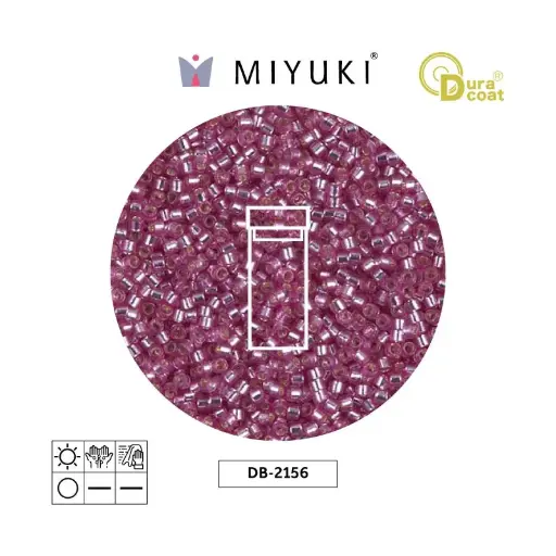 [20529] Miyuki delica 11/0 DB2156 plateado forrado orchid Duracoat x 3gr