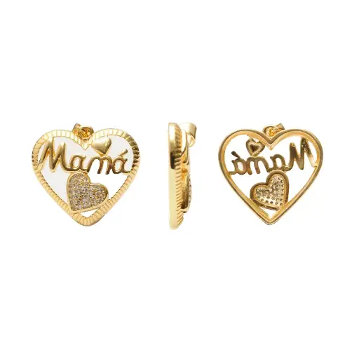 [07044] Dije corazon cristales mama 25mm/Golfi W12051 x und