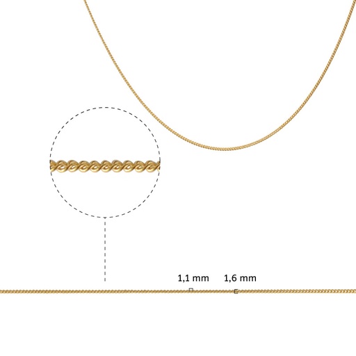 [32424] Cadena rodio 130S/1.1x1.6mmx m