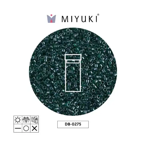 [08221] Miyuki delica 11/0 DB0275 lined emerald luster x 3g