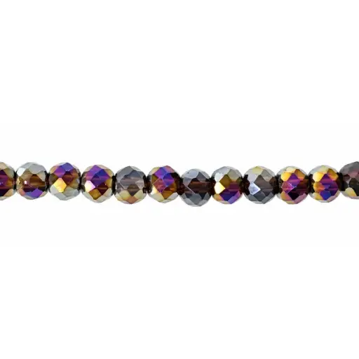 [26533] Murano rondela facetada 4mm crystal copper ab 316 x 145 und