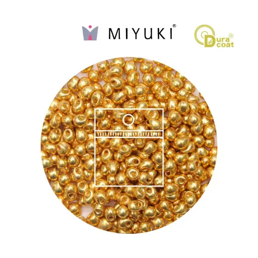 Miyuki drop beads 2.8mm DP4202 galvanized gold duracoat x 25g