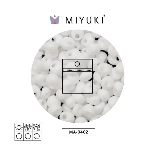 Miyuki magatama 4mm MA0402 white x 25g