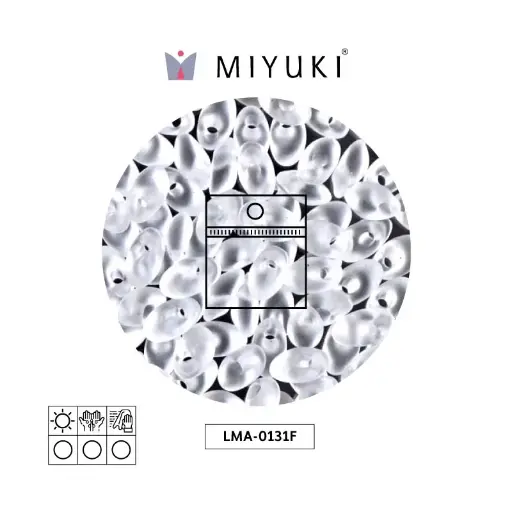 [23717] Miyuki long magatama 4x7mm LMA0131F mate cristal x 25g