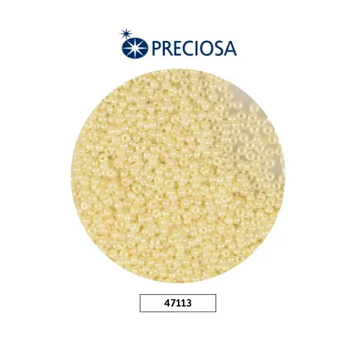 [06613] Mostacilla checa preciosa 8/0 3mm 47113 beige claro perlado x 500g