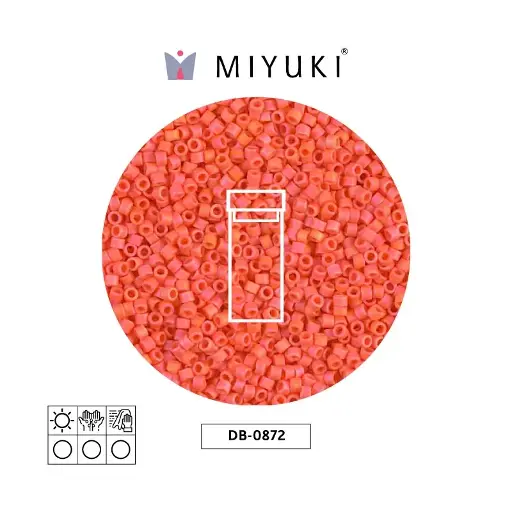 [03407] Miyuki delica 11/0 DB0872 matte op orange AB x 3g