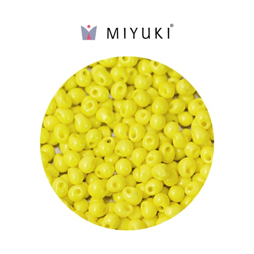 [25279] Miyuki drop beads 3.4mm DP0404 opaco amarillo x 500g