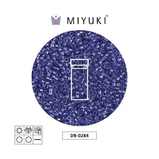 [09699] Miyuki delica 11/0 DB0284 sparkling purple lined aqua luster x 3g