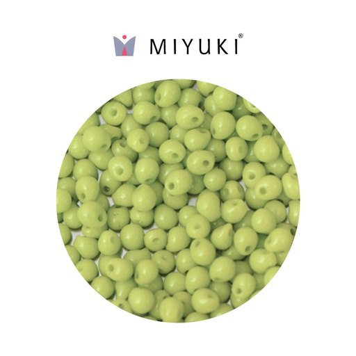 [19049] Miyuki drop beads 3.4mm DP0416 opaco verde chartreuse x 500g