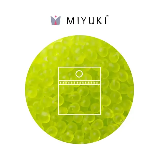 Miyuki drop beads 3.4mm DP0143F tran chartreuse x 25g