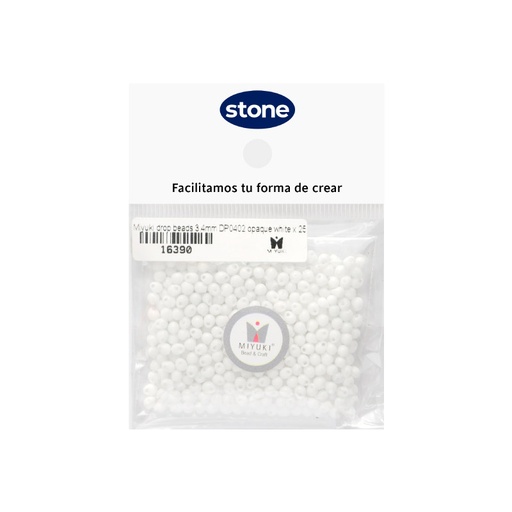 [16390] Miyuki drop beads 3.4mm DP0402 opaco blanco x 25g