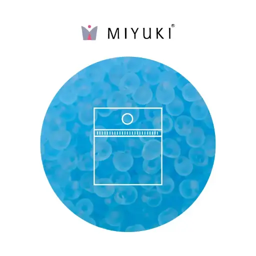 Miyuki drop beads 3.4mm DP0148F matt trans aqua x 25g