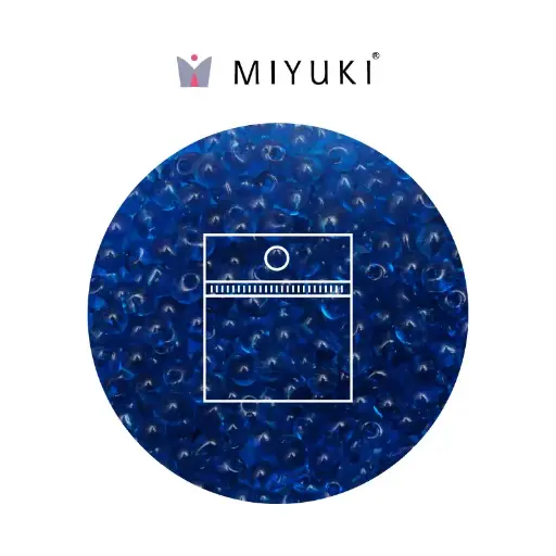 Miyuki drop beads 3.4mm DP0149 transp. aqua x 25g