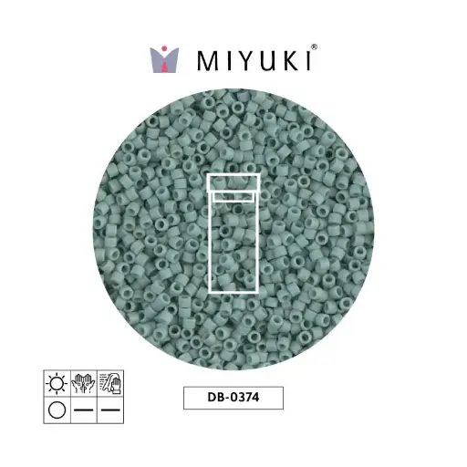 [16446] Miyuki delica 11/0 DB0374 mat metal seafoam x 3g