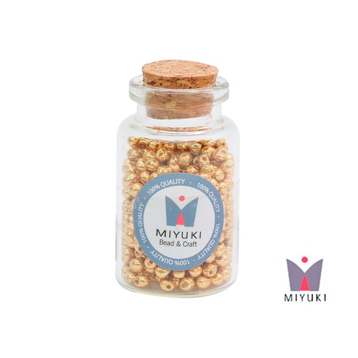 [16611] Miyuki drop beads 3.4mm DP1053 metalizado coated x 25g
