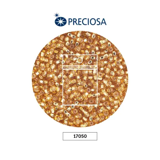[22949] Mostacilla checa preciosa 10/0 2mm 17050 dorado oscuro x 50g