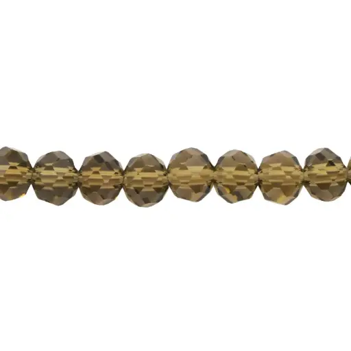 [02309] Murano rondela facetada 6mm black diamond 23 x 82unds