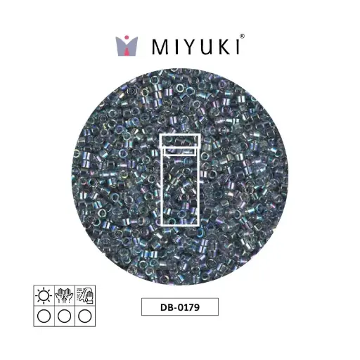 [20739] Miyuki delica 11/0 DB0179 transp claro gris AB x 3gr