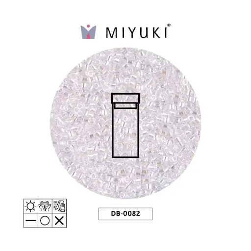 [19410] Miyuki delica 11/0 DB0082 transparente pálido rosado AB x 3g