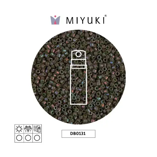 [28104] Miyuki delica 11/0 DB0131 opaco verde lusterr x 10gr