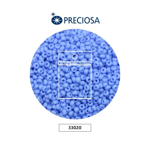[28546] Mostacilla checa preciosa 10/0 2mm 33020 OP azul hortencia x 50g