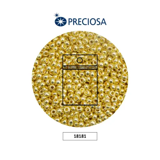 [28547] Mostacilla checa preciosa 10/0 2mm 18181 P dorado metalizado x 50g
