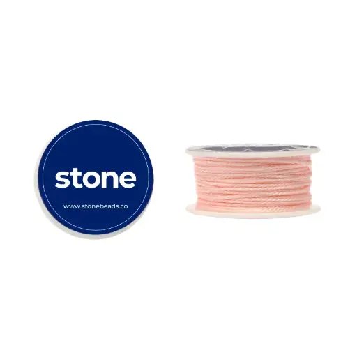 Hilo poliester metalizado 15 hilos L168 rosado x rollo 10m