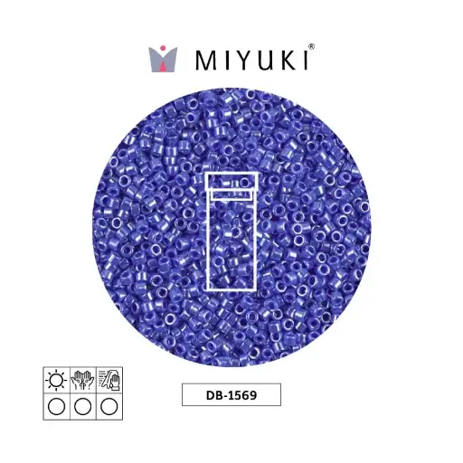 [10934] Miyuki delica 11/0 DB1569 opaque cyan blue luster x 3g