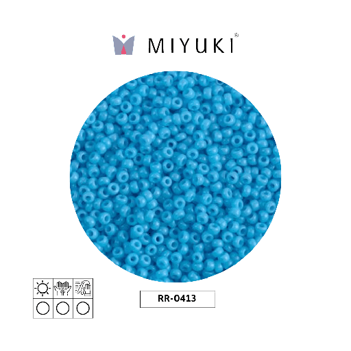[19298] Mostacilla Miyuki rocalla 11/0 RR0413 opaco azul turquesa azul x 250g