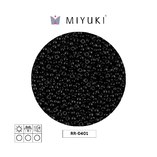 [13351] Mostacilla Miyuki rocalla 15/0 RR0401 negro x 250g