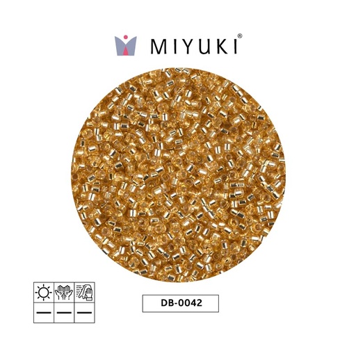 [20024] Miyuki delica 11/0 DB0042 dorado forrado cristal x 50g