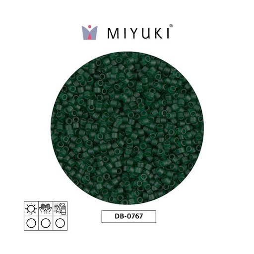 [19498] Miyuki delica 11/0 DB0767 mate transparente verde x 50g