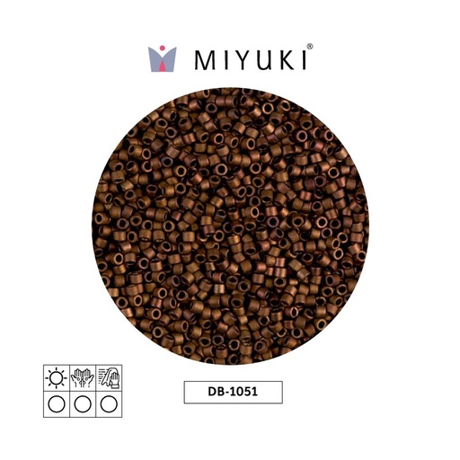 [28114] Miyuki delica 11/0 DB1051 matte metallic bronze/gold AB x 50gr