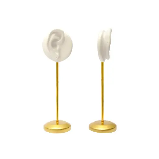 [02692] Soporte exhibidor oreja blanco derecha 14.5x4cm x und