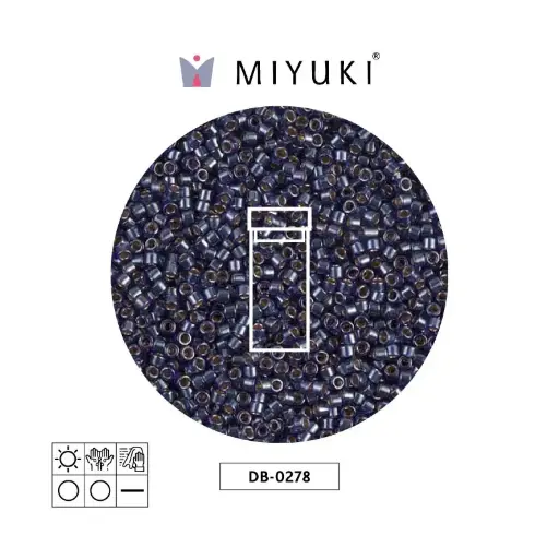 [08770] Miyuki delica 11/0 DB0278 lined cobalt luster x 3g