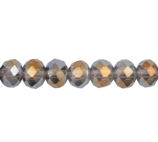 [02303] Murano rondela facetada 6mm black diamond 23AB x aprox 80unds