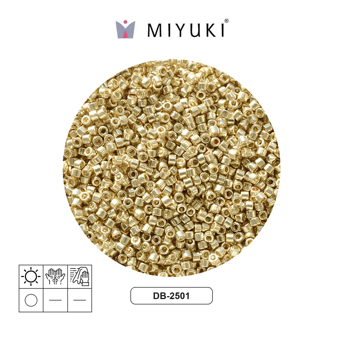  Miyuki delica 11/0 DB2501 duracoat galvanized pea gold x 50g